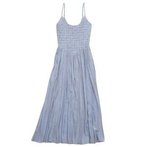 Aerie At The Barre Striped Midi Dress Monoco Blue Size XL